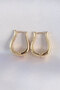Brass Gold Color Hollow Rose Earrings Bezoss - 2