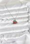 316L Steel Chain Silver Color Christmas Themed Women's Necklace with Sleigh and Pine Tree Figures - 2