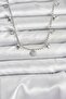 Brass Silver Color Zircon Stone Seashell Model Women's Necklace