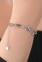 316L Steel Silver Color Minimal Ball Figure Women's Bracelet