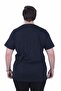 Men's Large Size Crew Neck T-Shirt Courageous 26146 Navy Blue - 3
