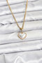 316L Steel Chain Gold Color Convex Heart Model Women's Necklace