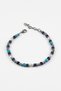 Lapis and Turquoise Natural Stone Detailed Men's Steel Bracelet – Adjustable 21 cm