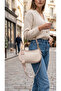Canvas Textured Shoulder and Arm Bag with Adjustable Strap - 5