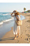 Women's Straw Hat & Shoulder Bag Set with Leopard Ribbon - Stylish Summer Beach Combination - 3