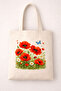 Floral Printed Raw Cloth Bag, Shoulder Bag, Shopping Cloth Bag, Sublimation Printed Cloth Bag - 2