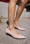 Lurcetta Women's Powder Pink Genuine Leather Suede Mini Heel Stiletto - 6