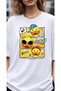 تي شيرت أسود مطبوع عليه Tidy Duck للجنسين مقاس كبير - 3