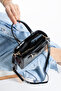 Women's Crossbody and Shoulder Bag with Black Belt Detail - 3