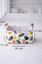 Tropical Patterned Folding Storage Basket Set of 2 – In-Closet Organizer for Laundry, Toys, and Cosmetics - 6