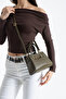 Khaki Belt Detailed Women's Crossbody and Shoulder Bag - 2