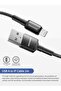 كابل شحن سريع للايفون قماش-اسود MX123-IP - 8