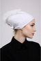 Ruffled Seamless Combed Cotton Bonnet Ecru - Women's Hijab Tie-On Bun Inner Bonnet - 5