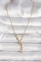 Stylish 316L Steel Gold Color Chain Zircon Stone Star Model Women's Necklace Teachers Mothers Valentine's Day - 2