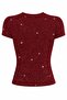 Slim Fit Bluz with Glitter Detail Full Length - 6