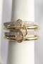 Brass Mix Color Zircon Stone 4-Piece Women's Ring - 2