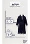 Unisex Black Hooded Long Sleeve Poncho Towel – Soft Textured, for Home & Beach Use (Large Size) - 3