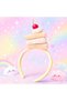 Girl's Cherry Cake Figured Crown Plush Cream Pink Hair Crown Kawaii Cute Birthday Party - 2