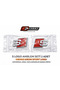 S Logo Emblem Set 2 Pieces Red Chrome Sport Logo Universal Car Side Fender Trunk Emblem