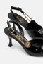 Women's Patent Leather Slingback Side Buckle Gold Shoes Pointed Toe Heel Women's Stiletto - 4