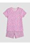 Crew Neck Girls' Shorts Pajama Set (S6)