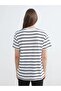 Crew Neck Striped Women's T-Shirt (S6) - 4