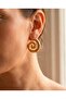 Asymmetrical Spiral Form Hoop Steel Earrings - 2