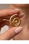 Asymmetrical Spiral Form Hoop Steel Earrings - 3