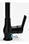 Luxury Kitchen Sink Faucet with Double Water Inlet, Black Color, Brass Body, 360 Degree Movable Aerator - 5
