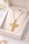 Zircon Stone Phoenix Necklace - Strong and Stylish Gold Paperclip Chain - 2