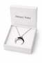 Stainless Steel Crescent Moon Necklace Silver Color 60 cm Chain Unisex - 5