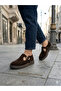 Genuine Leather Mary Jane Shoes - Handcrafted Premium Cowhide Leather - Thermo Sole - Brown Suede - 2