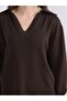 Soulife Petite Polo Collar Women's Sweatshirt - 4