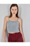 Women's Strap Crop Top Blouse 15934 - Gray