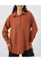 20153 Single Pocket Oversize Linen Shirt - A. Tile - 7