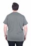 Men's Large Size Crew Neck T-Shirt Courageous 26146 Khaki - 3