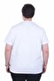 Men's Large Size Crew Neck T-Shirt Courageous 26146 White - 3