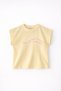 Light Yellow Bat Sleeve Pink Motto Girls' T-Shirt (2-9 Years)
