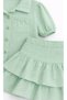 Balloon Sleeve Muslin Shirt & Voluminous Muslin Skirt Girls' Set (2-8 Years) - 3
