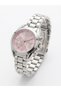 Minimal Women's Wristwatch – Silver Metal Band, Powder Pink Dial, Stylish Wristwatch with Roman Numerals - 3
