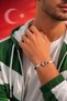Green and White Champion Spirit Moon Star Fan Bracelet - 6