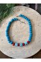Handmade Evil Eye Bead Eye Glass Blue Necklace