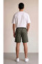 Men's Breathable Patterned Fabric Shorts with Pockets and Zipper Detail on the Back - 3