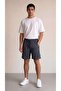 Men's Breathable Patterned Fabric Shorts with Pockets and Zipper Detail on the Back