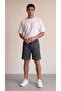 Men's Breathable Patterned Fabric Shorts with Pockets and Zipper Detail on the Back - 4