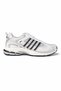 Men's White Navy Blue Striped Lace-Up Casual Sports Shoes Sneaker