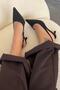 Angela Women's Low Heel Fabric Shoes Black - 2
