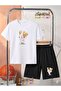 Kareteci Bear Printed Top and Shorts/T-Shirt Summer Children's Two-Piece Set