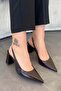 Arabel Women's Patent Leather Low Heeled Shoes Brown
