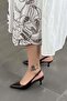 Lola Open Back Buckle Leather Heeled Shoes Brown - 5